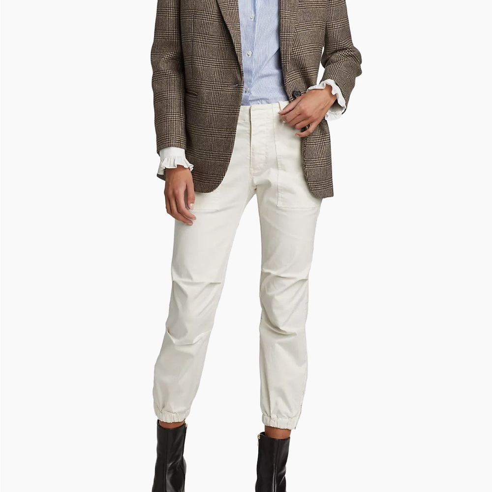 Nili Lotan off white Cropped Military Pants